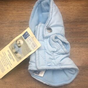 Light Blue Quilted Dog Jacket